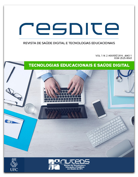 					Visualizar v. 1 n. 2 (2016): Revista de Saúde Digital e Tecnologias Educacionais
				