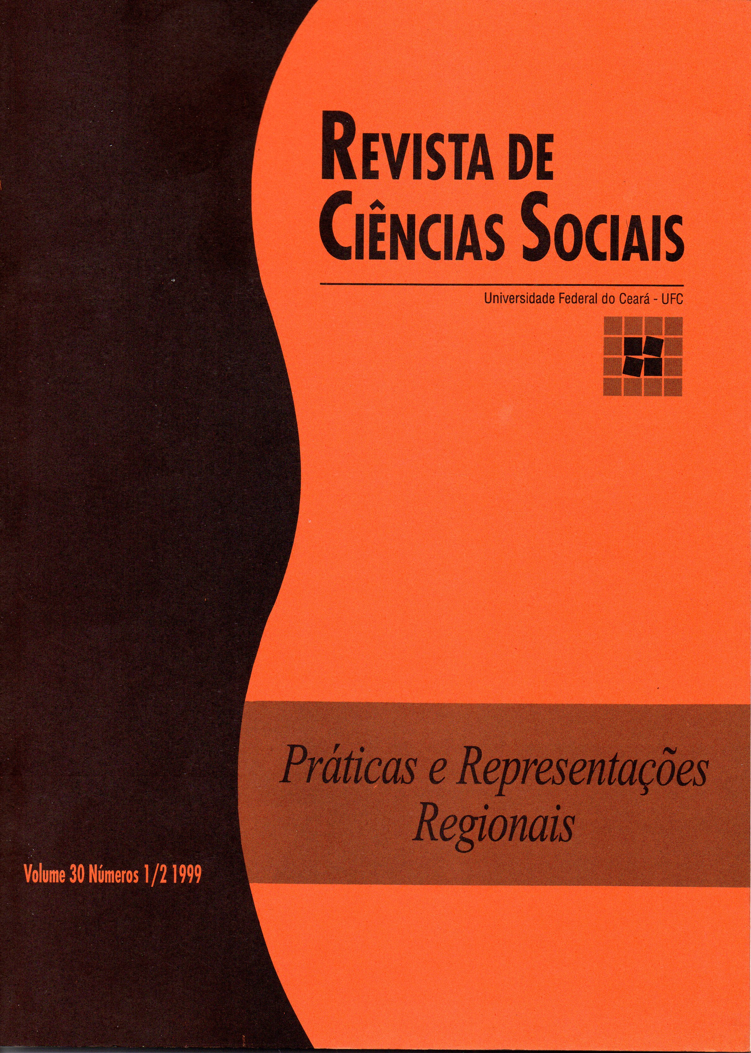					Visualizar v. 30 n. 1/2 (1999): Práticas e Representações Regionais
				