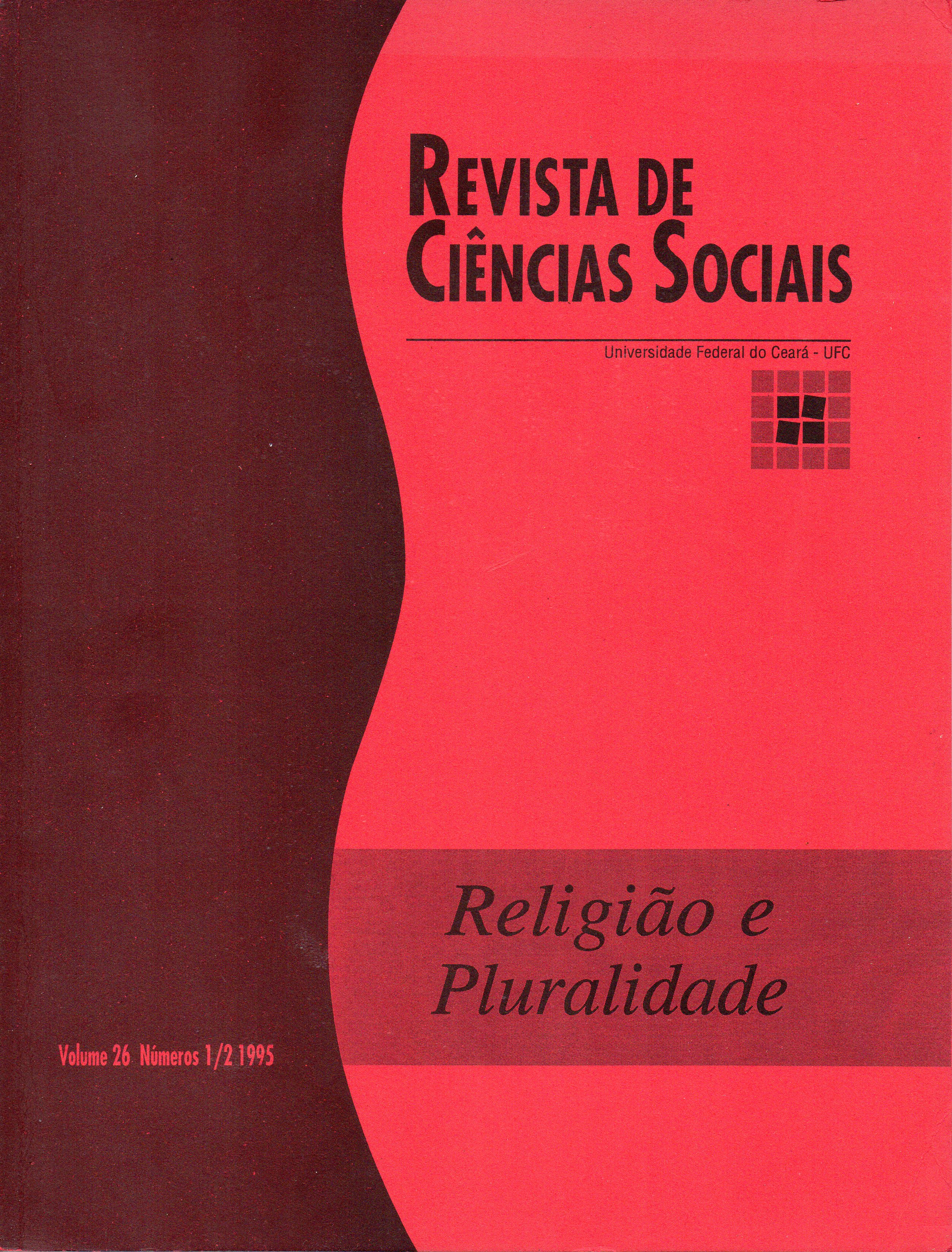 					Visualizar v. 26 n. 1/2 (1995): Religião e Pluralidade 
				